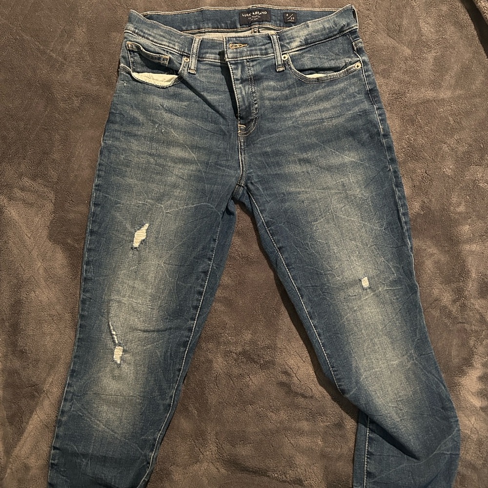 Lucky Brand Distressed Blue Skinny Jeans